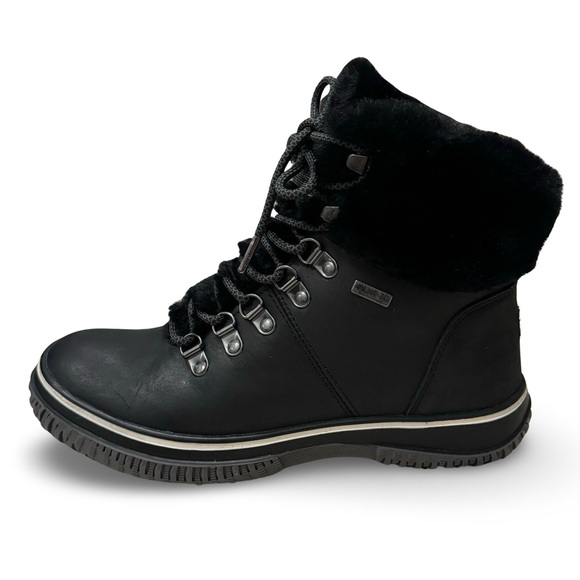 PAJAR Galat Waterproof Insulated Black Leather Winter Boot - Picture 3 of 14